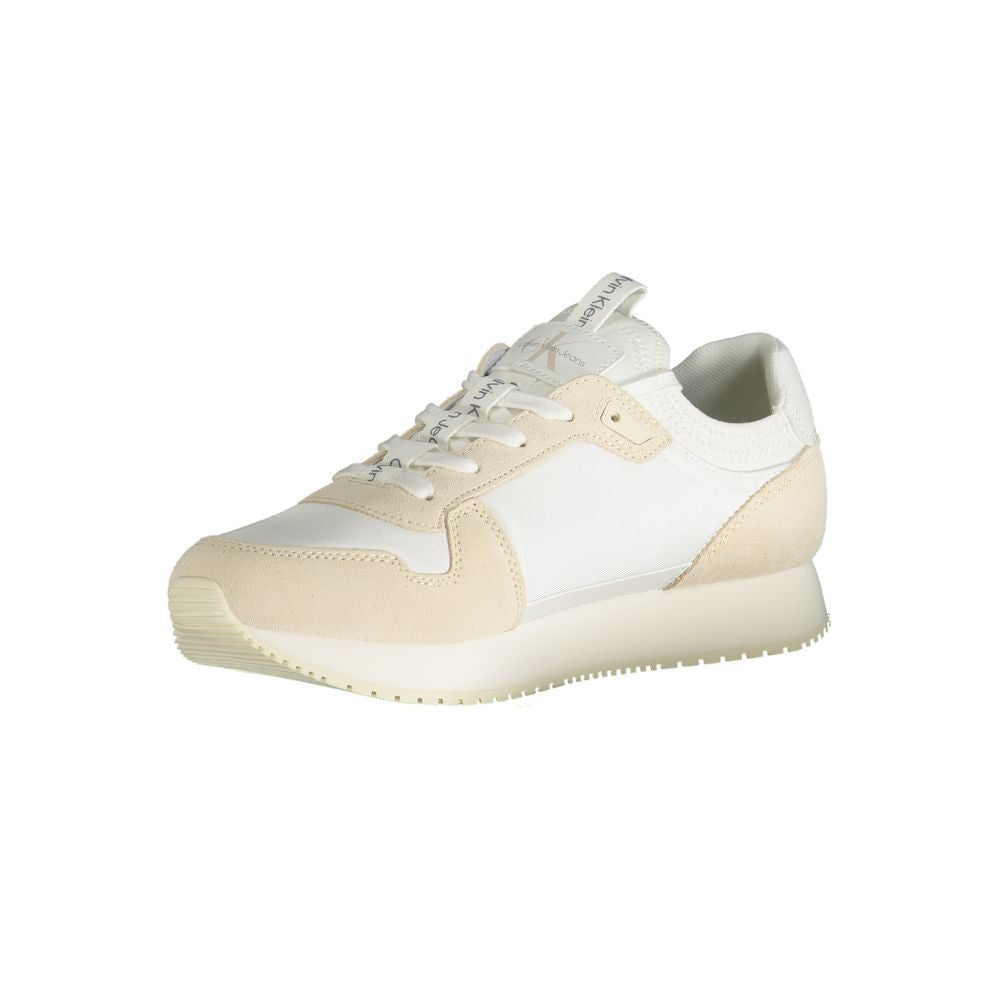 Calvin Klein White Polyester Athletic Sneakers