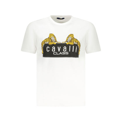 Cavalli Class White Cotton Men's T-Shirt