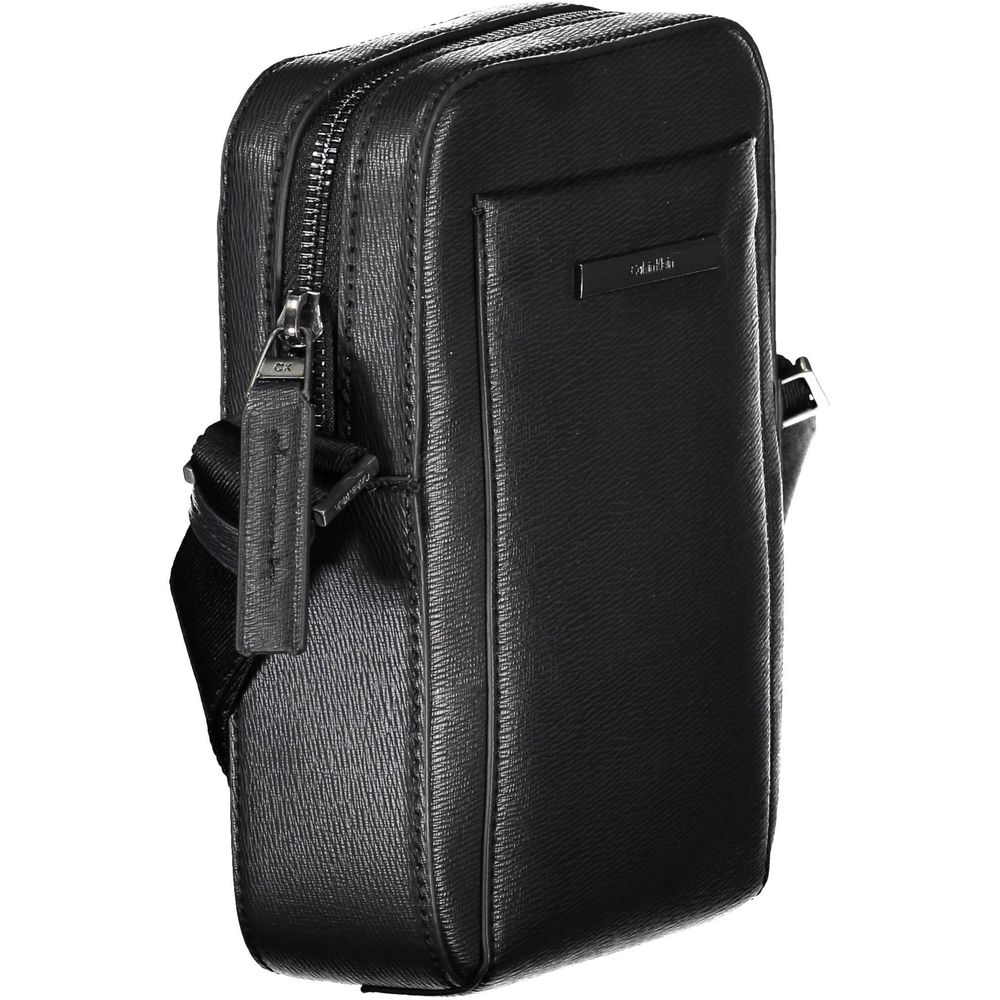 Calvin Klein Black Polyurethane Men Shoulder Bag