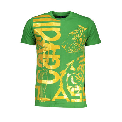 Cavalli Class Verde Cotton Men T-Shirt