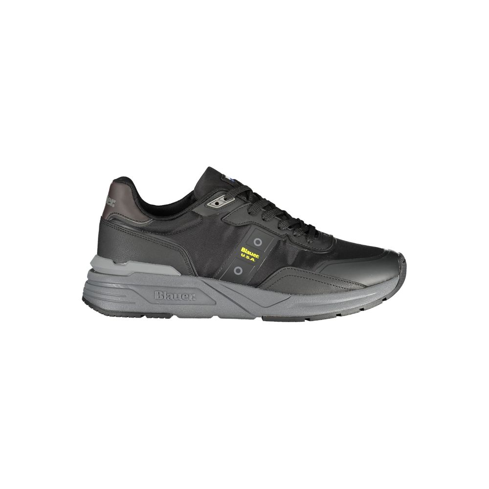 Blauer Black Polyester Athletic Sneakers