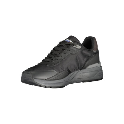 Blauer Black Polyester Athletic Sneakers