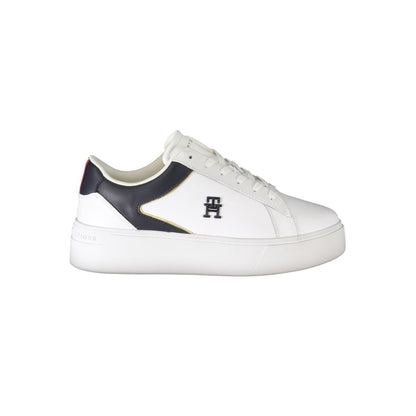 Tommy Hilfiger Bianco Polyurethane Women Sneaker