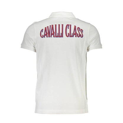 Cavalli Class Bianco Cotton Men Polo