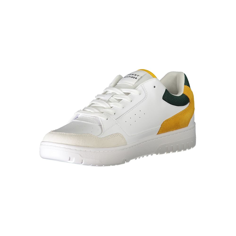 Tommy Hilfiger White Polyester Athletic Sneakers