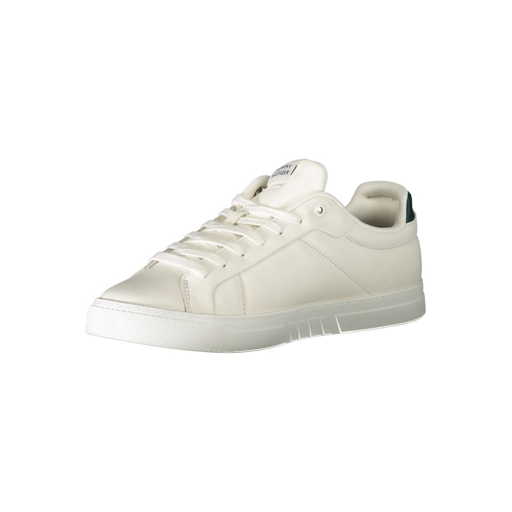 Tommy Hilfiger White Polyester Athletic Sneakers