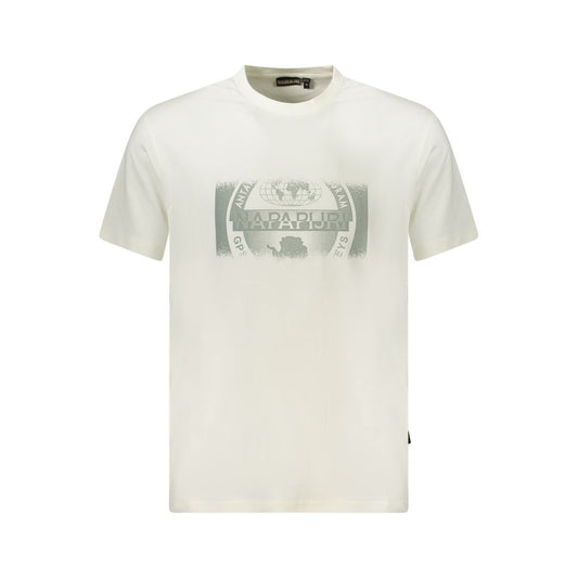 Napapijri White Cotton Men's T-Shirt