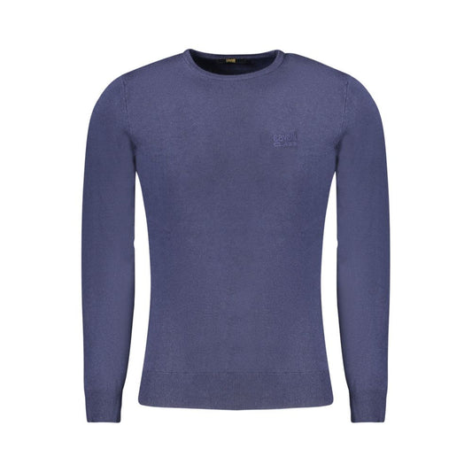 Cavalli Class Blu Viscosa Men Sweater