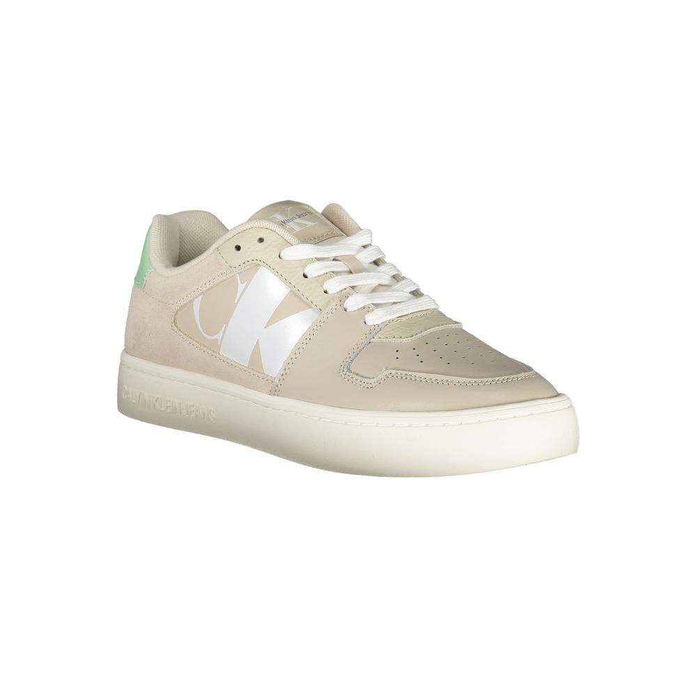 Calvin Klein Beige Polyester Athletic Sneakers Calvin Klein