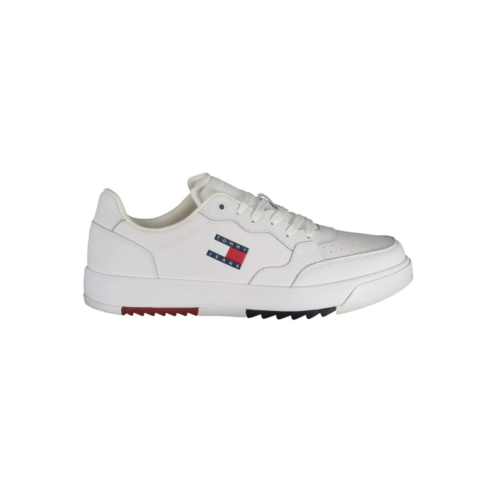 Tommy Hilfiger White Polyester Athletic Sneakers