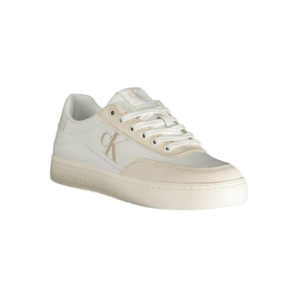 Calvin Klein White Polyester Athletic Sneakers