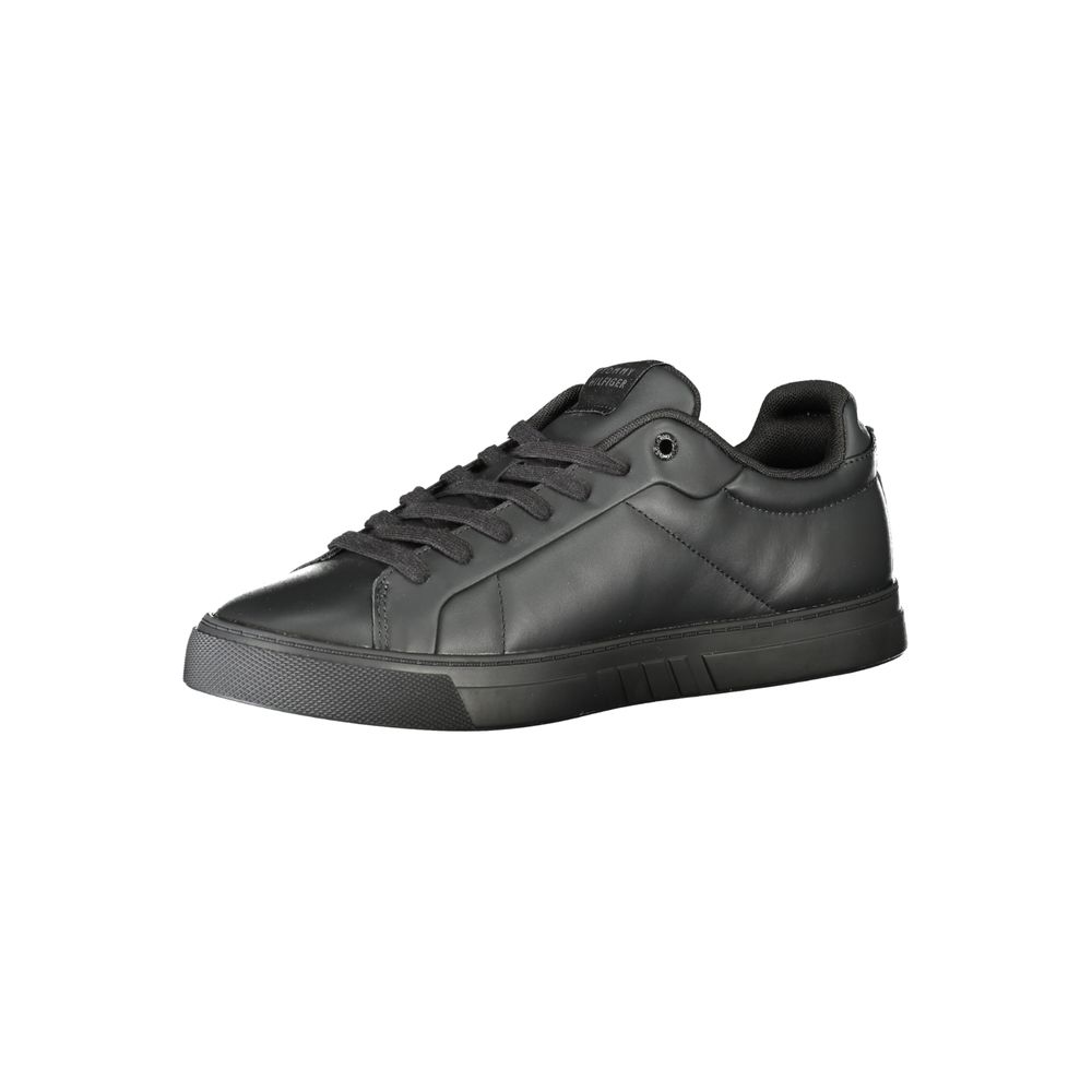 Tommy Hilfiger Black Polyester Athletic Sneakers