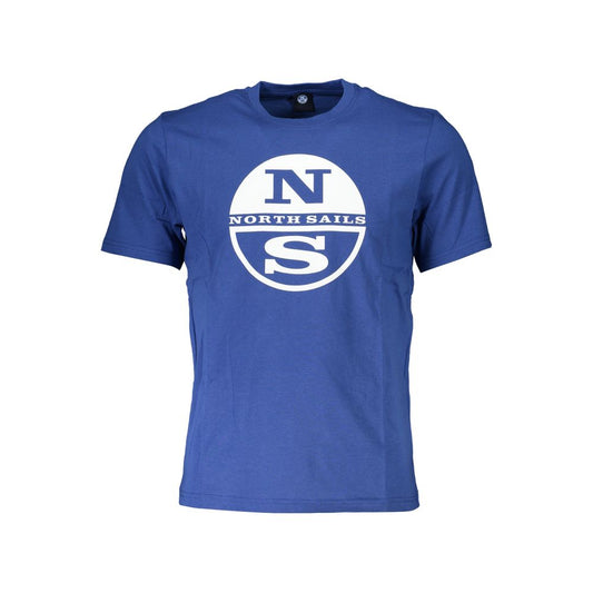 North Sails Blu Cotton Men T-Shirt