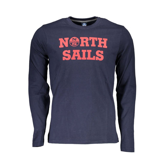 North Sails Blu Cotton Men T-Shirt