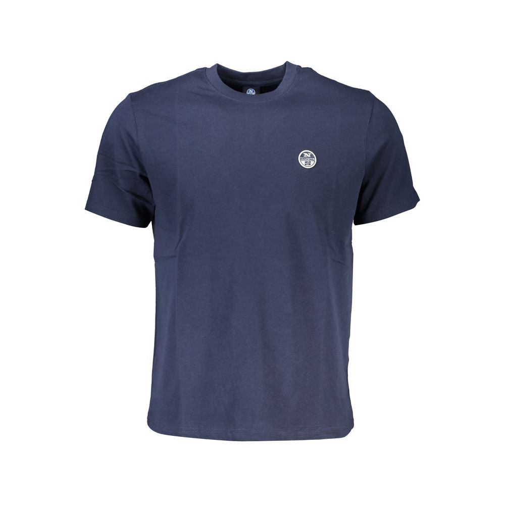 North Sails Blue Cotton Men T-Shirt