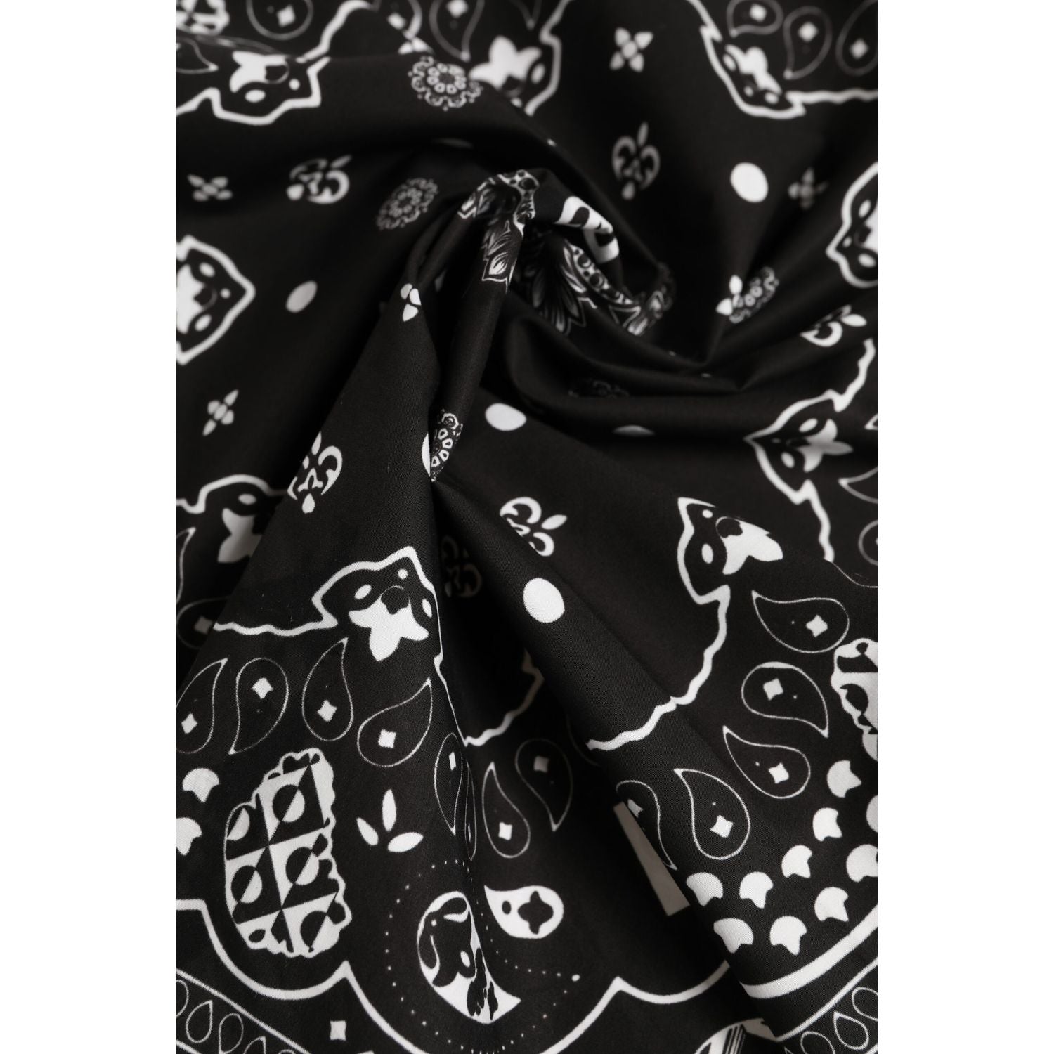 Dolce & Gabbana Black White Bandana Square Men Foulard Scarf