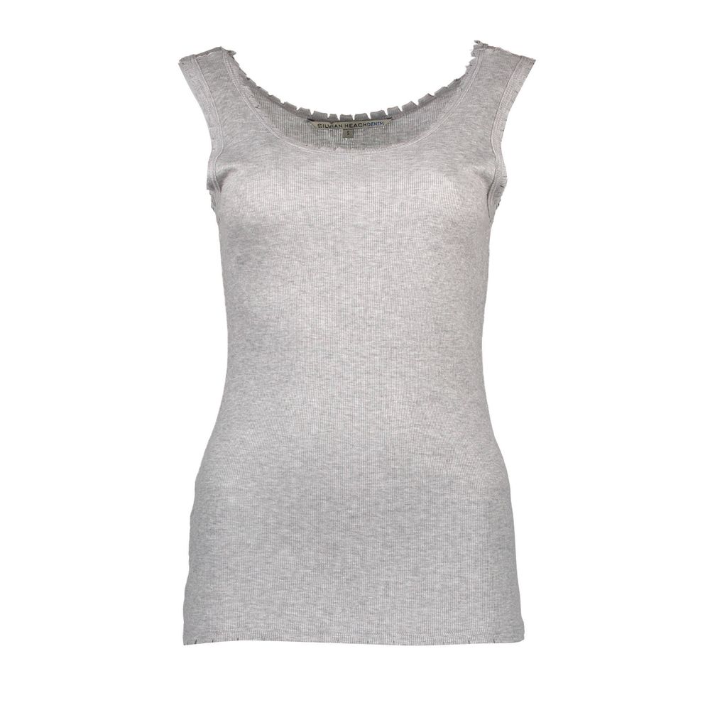 Silvian Heach Grigio Viscosa Women T-Shirt