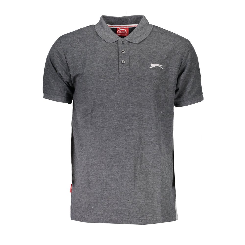 Slazenger Grigio Polyester Men Polo Slazenger