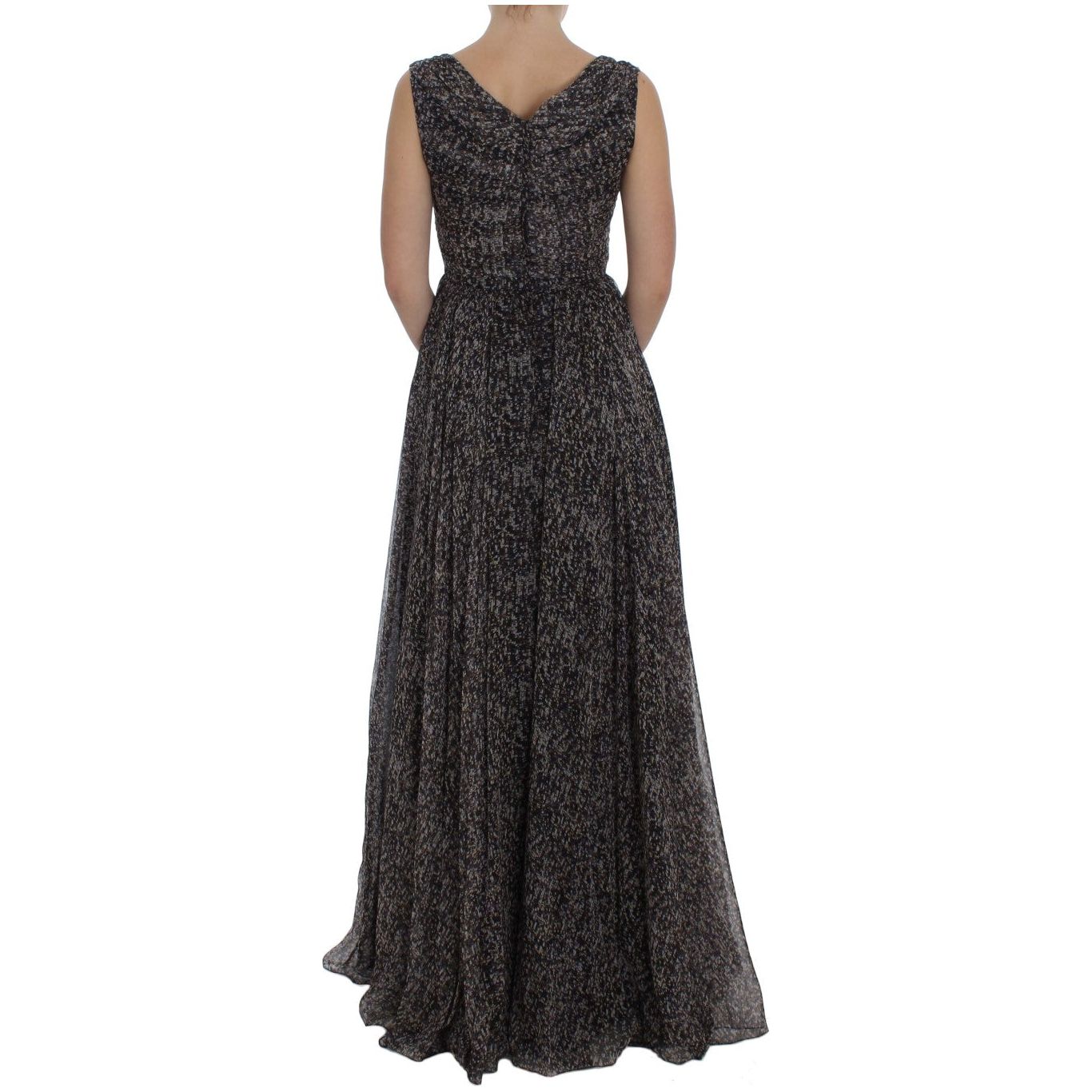 Dolce & Gabbana Glamorous Sequined Silk Full-Length Dress Dolce & Gabbana