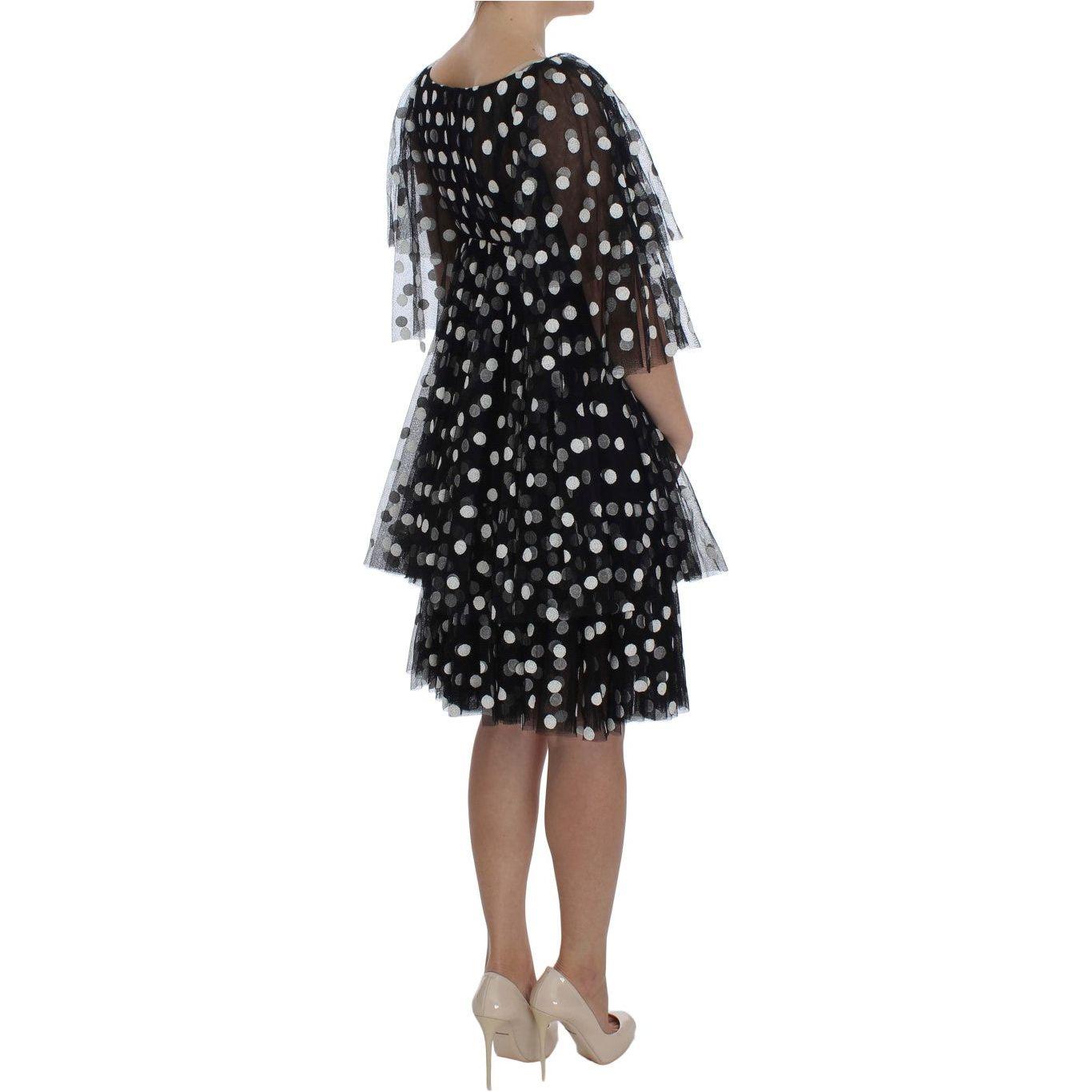 Dolce & Gabbana Elegant Polka Dotted Ruffled Dress Dolce & Gabbana