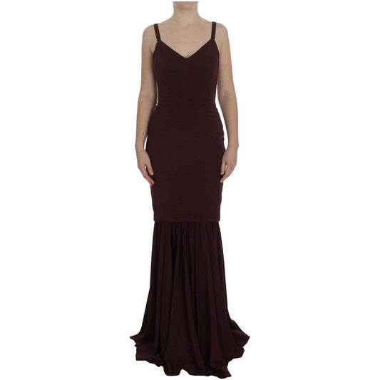 Dolce & Gabbana Elegant Bordeaux Sheath Dress Dolce & Gabbana