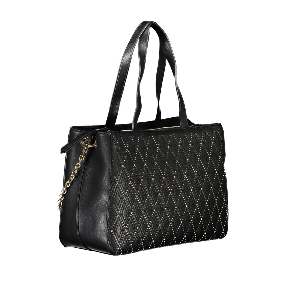 Mario Valentino Black Polyurethane Women Handbag