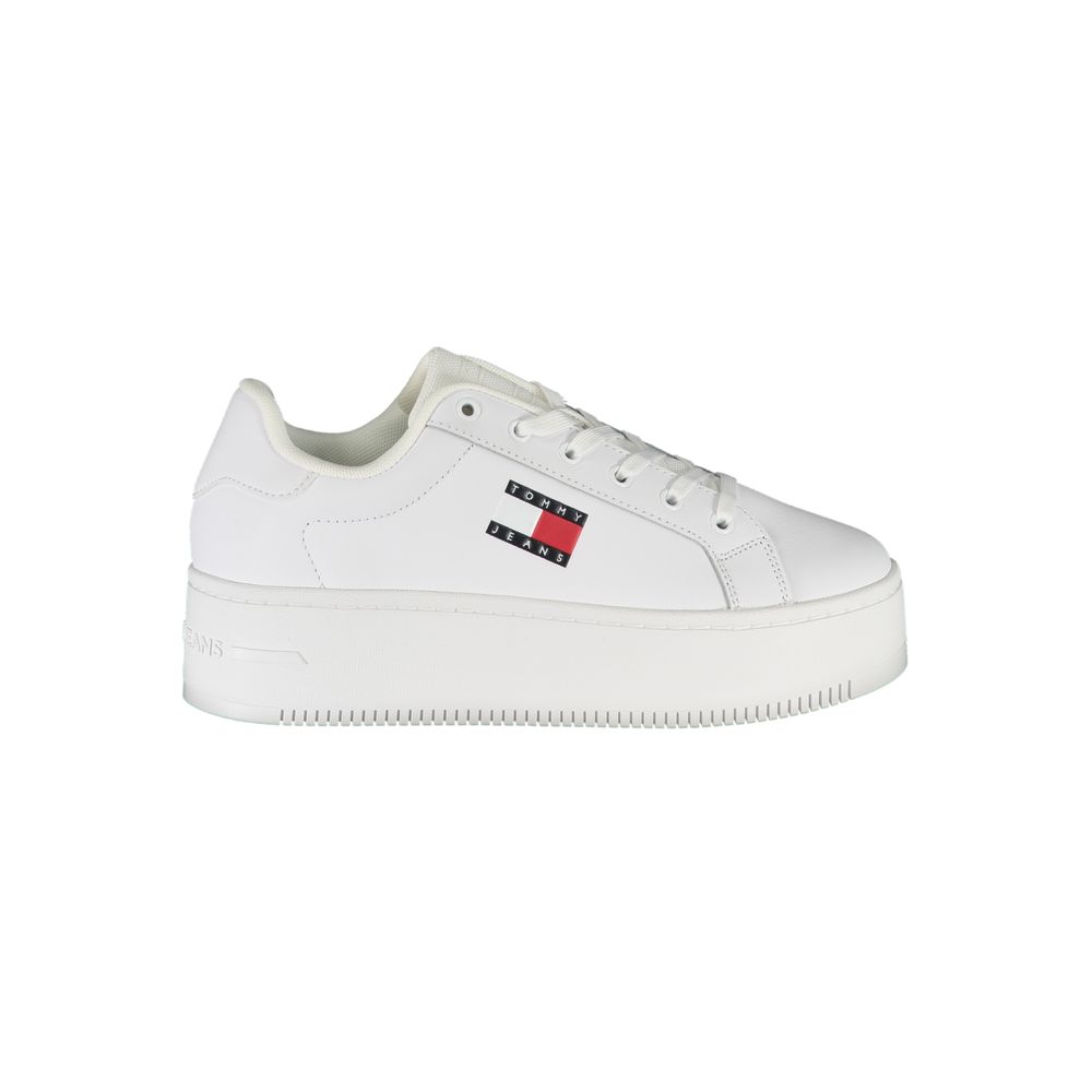 Tommy Hilfiger White Leather Women Sneaker
