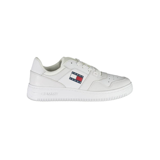 Tommy Hilfiger White Leather Men Sneaker Tommy Hilfiger