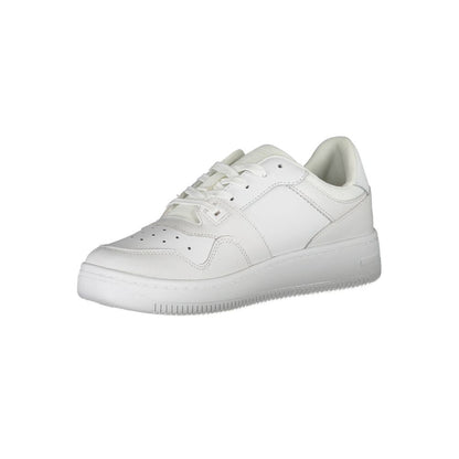 Tommy Hilfiger White Leather Men Sneaker Tommy Hilfiger