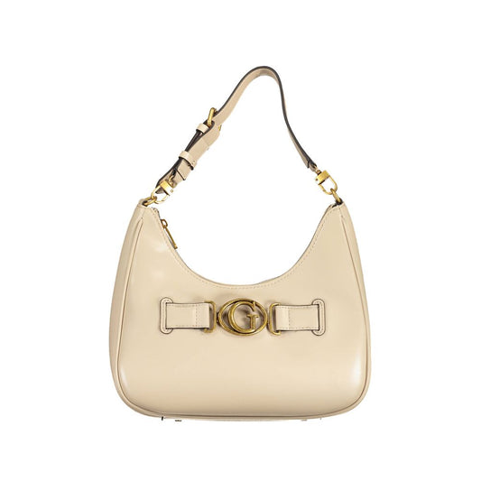 Guess Jeans Beige Polyurethane Women's Shoulder Bag Guess Jeans