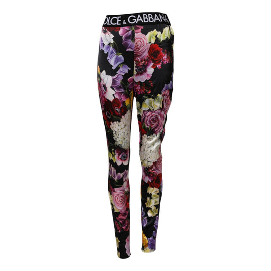 Dolce & Gabbana Multicolor Floral Legging Stretch Waist Pants 1728,67345645728,Clothing,Dolce & Gabbana,IT40|S,Jeans & Pants - Women - Clothing,Material: 71% Nylon 29% Elastane,Multicolor,New with tags,Pants - Clothing,Skinny Pants - Pants - Clothing,Wome