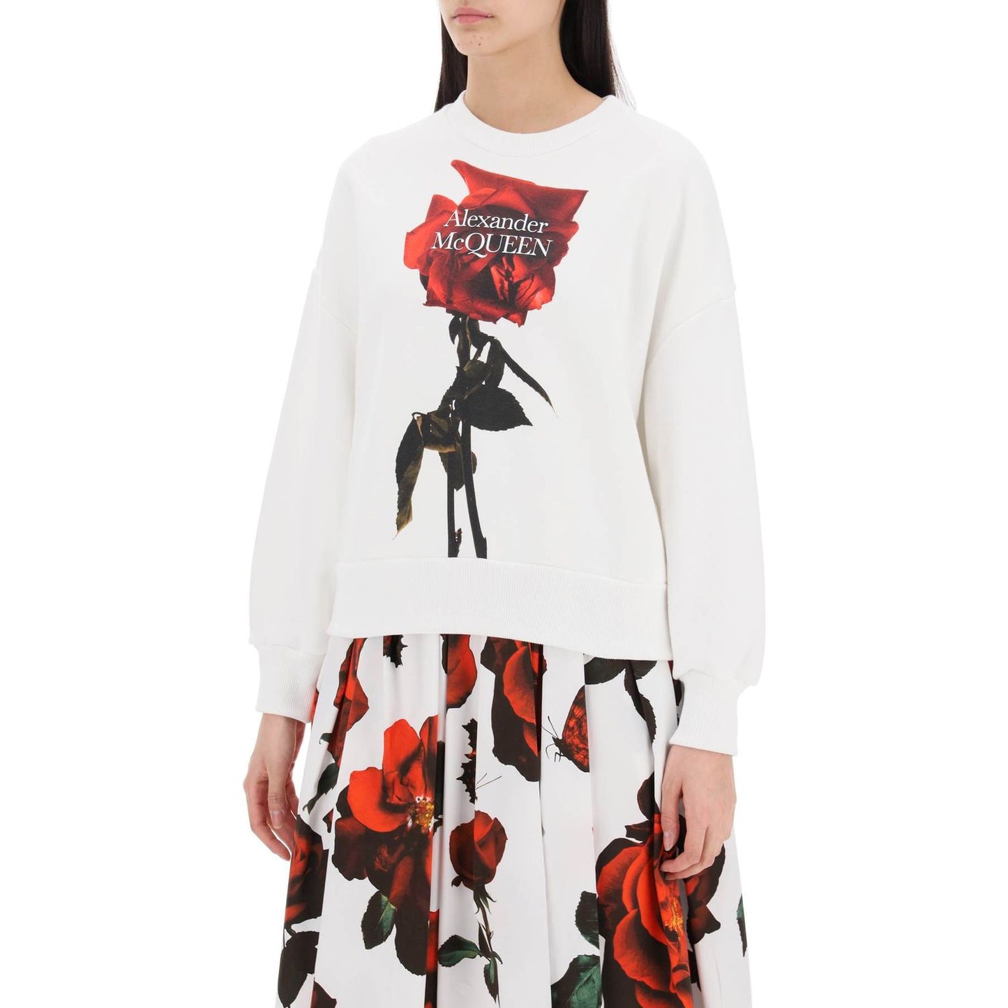 Alexander Mcqueen shadow rose sweatshirt Topwear Alexander Mcqueen