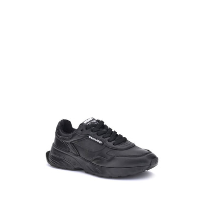 Dsquared² Black Calf Leather Bos Taurus Athletic Sneakers Dsquared²