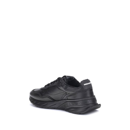 Dsquared² Black Calf Leather Bos Taurus Athletic Sneakers Dsquared²