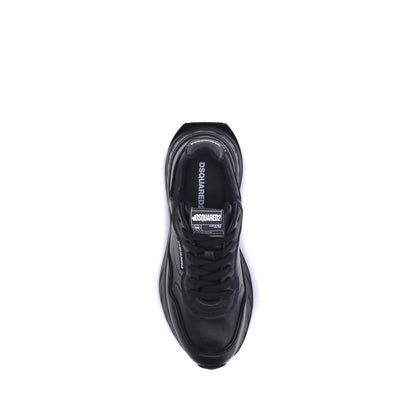 Dsquared² Black Calf Leather Bos Taurus Athletic Sneakers Dsquared²