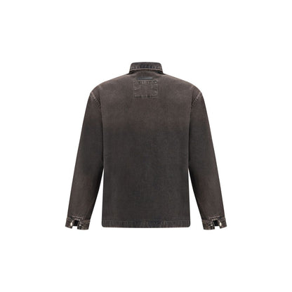 7FOR Black Cotton Denim Jacket 7FOR