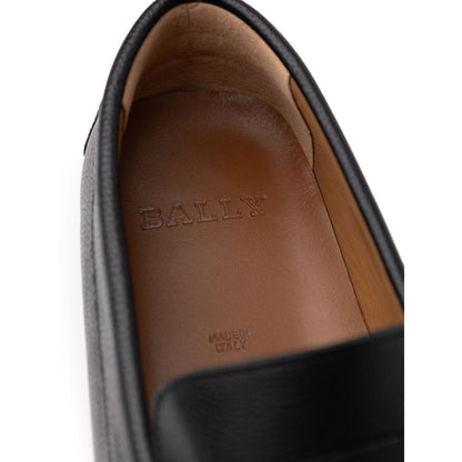 Bally Black Leather Moccassin Bally