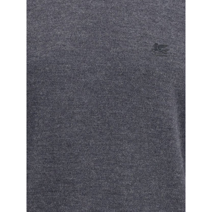Etro Gray Wool Turtleneck Etro