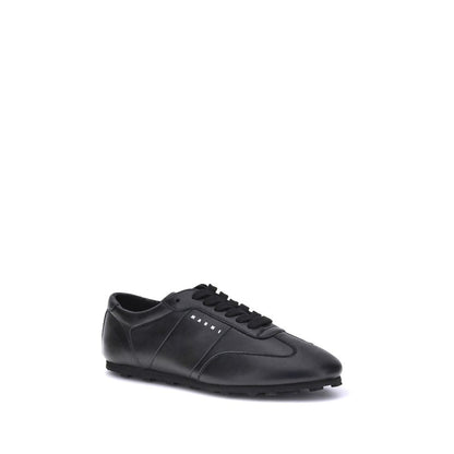 Marni Black Calf Leather Bos Taurus Athletic Sneakers Marni