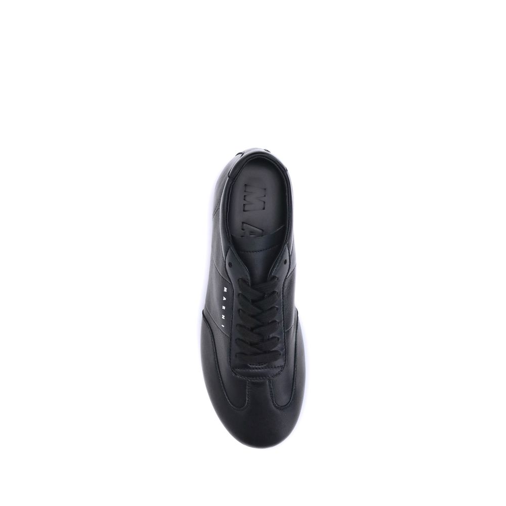 Marni Black Calf Leather Bos Taurus Athletic Sneakers Marni