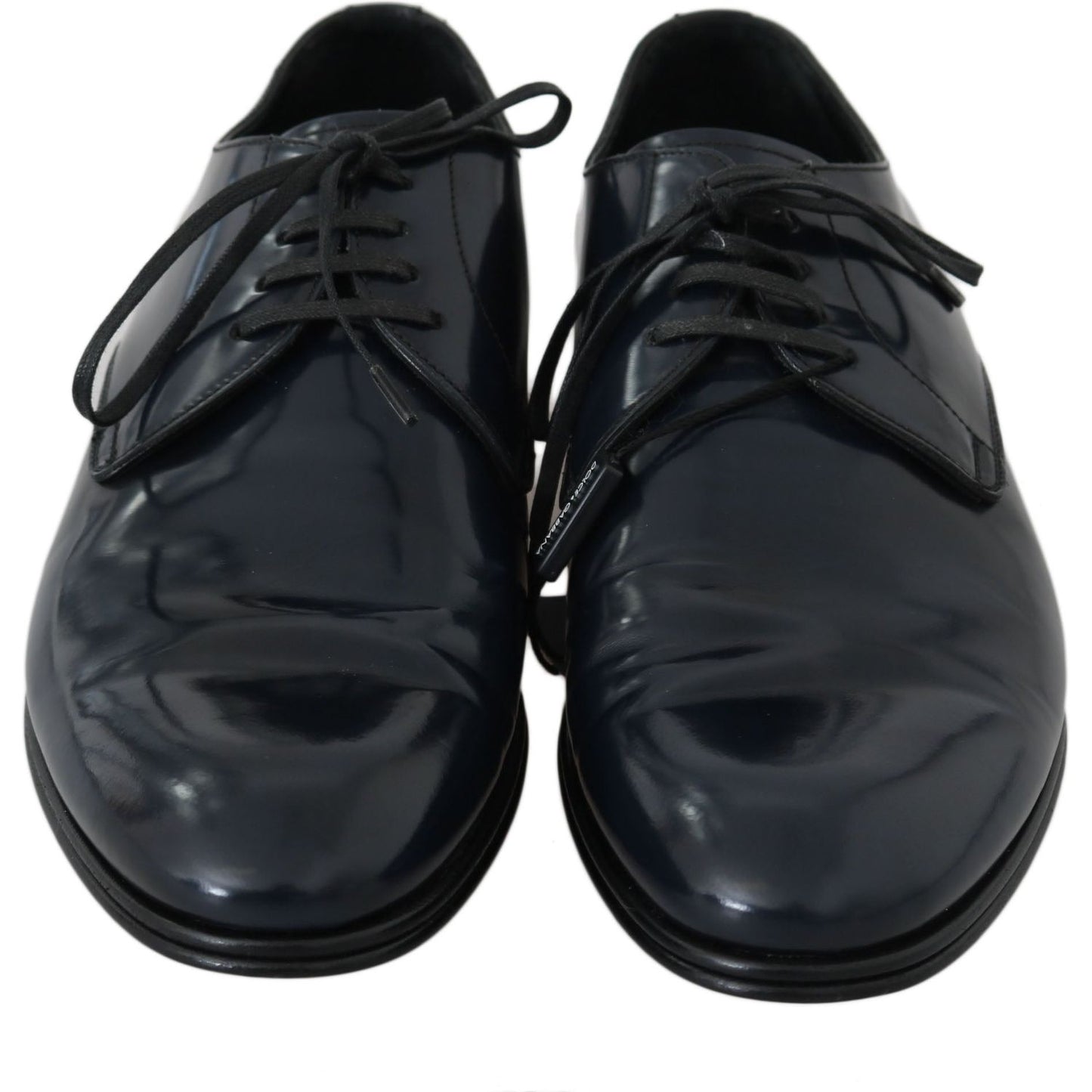 Dolce & Gabbana Elegant Dark Blue Leather Derby Dress Shoes Dolce & Gabbana Dark Slate Gray