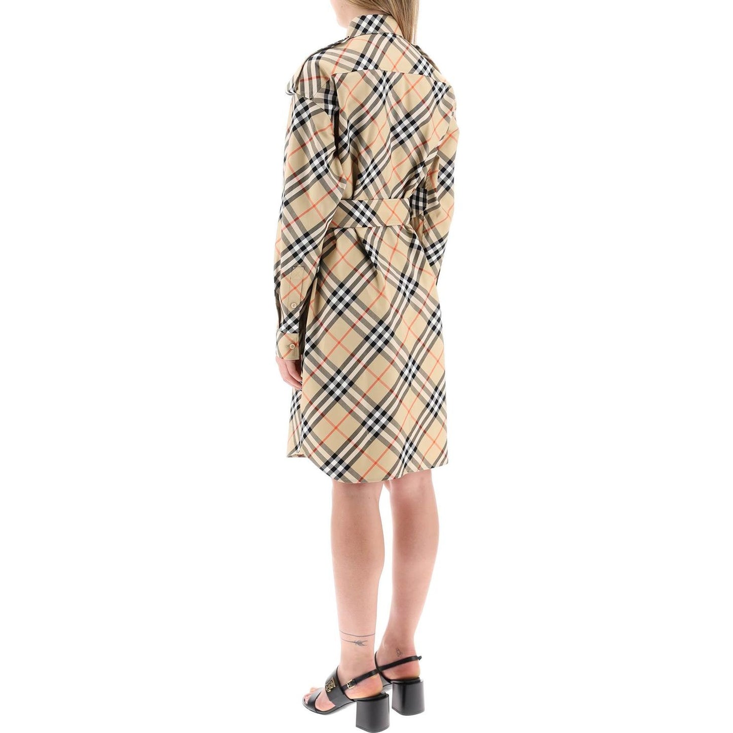 Burberry ered cotton chemisier dress Dresses Burberry