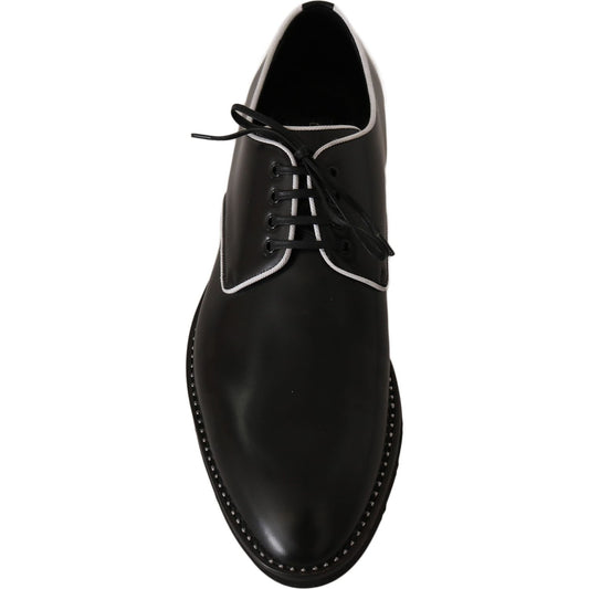 Dolce & Gabbana Elegant Black Leather Derby Dress Shoes Dolce & Gabbana