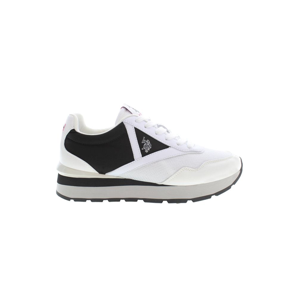 U.S. POLO ASSN. Bianco Polyurethane Women Sneaker U.S. POLO ASSN.