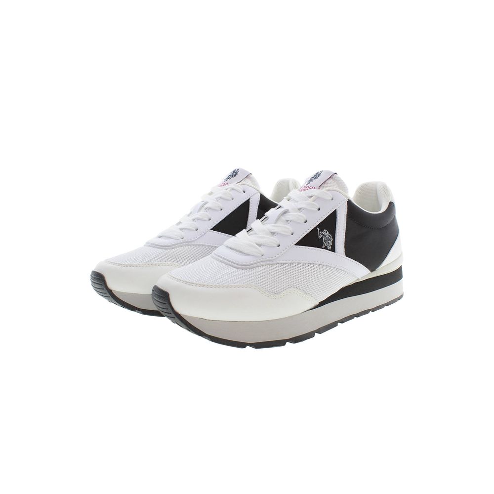 U.S. POLO ASSN. Bianco Polyurethane Women Sneaker U.S. POLO ASSN.