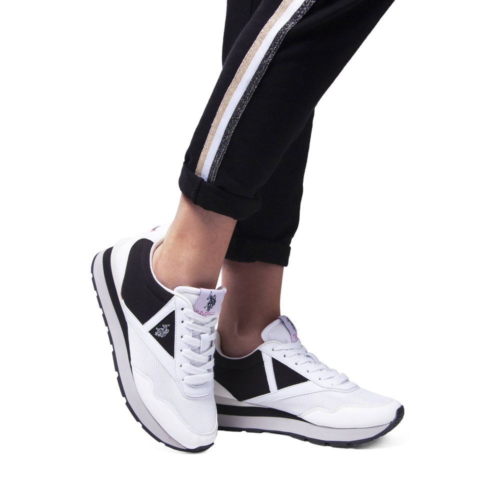 U.S. POLO ASSN. Bianco Polyurethane Women Sneaker U.S. POLO ASSN.