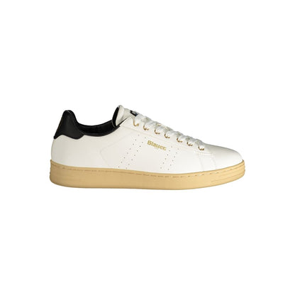 Blauer White Polyester Athletic Sneakers Blauer