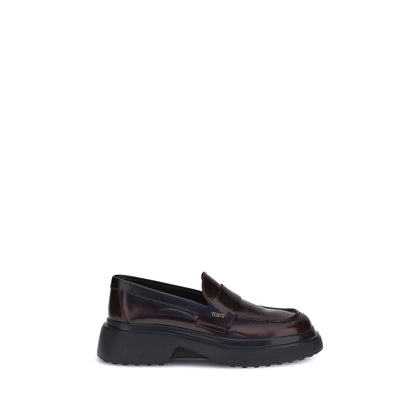 Tod's Brown Rubber Platform Loafers