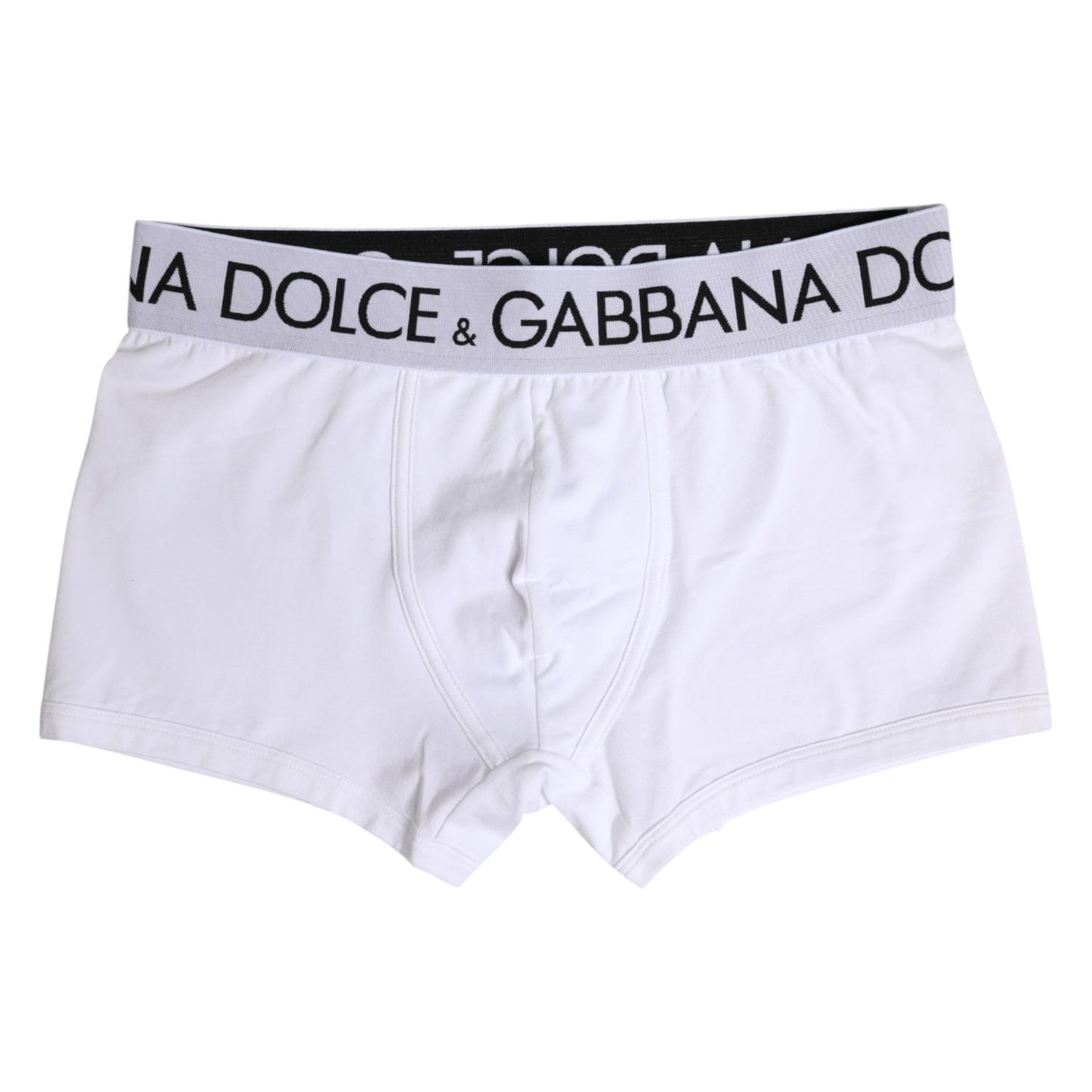 Dolce & Gabbana White Cotton Stretch Regular Boxer Underwear