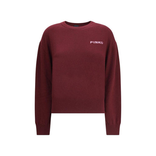 PINKO Bordeaux Wool Sweatshirt